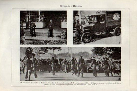 LAMINA V47463: Fotografias de los sucesos de octubre en Madrid