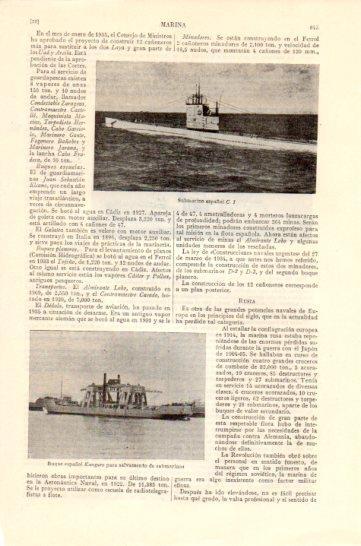 LAMINA V47488: Submarino C.1 y buque Kanguro, España