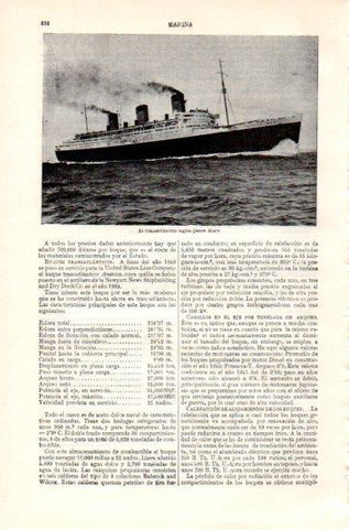 LAMINA V47422: Transatlantico Queen Mary