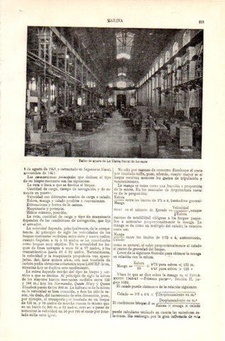 LAMINA V47420: Taller de ajuste de La Union Naval de Levante