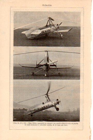 LAMINA V47447: Aviacion, autogiro con mando sobre el rotor