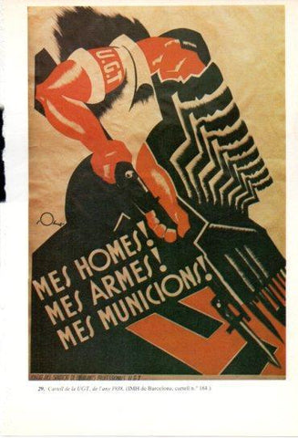 LAMINA V47692: Cartells mes homes mes armes mes municions 1938 Guerra Civil