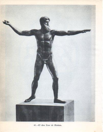 LAMINA V47910: El dios Zeus de Histiaia estatua