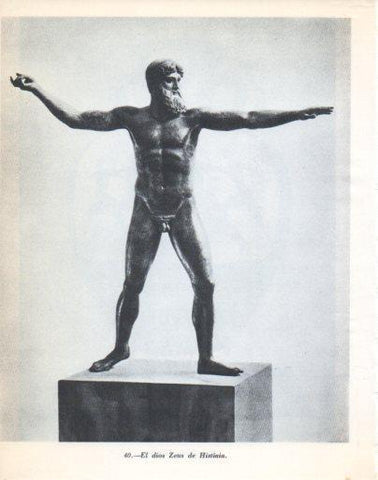 LAMINA V47910: El dios Zeus de Histiaia estatua