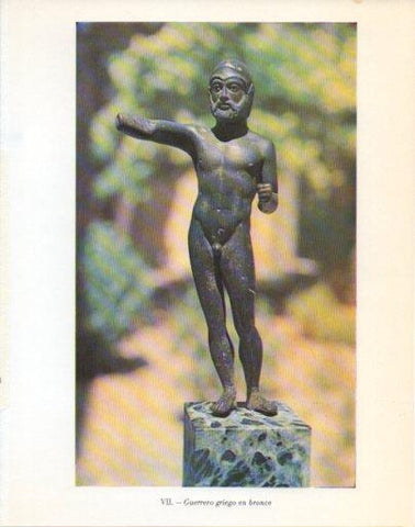 LAMINA V47927: Guerrero griego de bronce