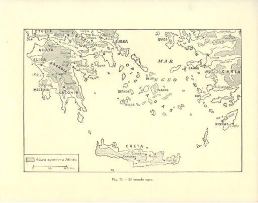 LAMINA V47920: Mapa del mundo egeo