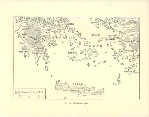 LAMINA V47920: Mapa del mundo egeo
