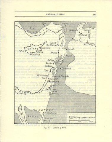 LAMINA V47917: Mapa de Cana'an y Siria
