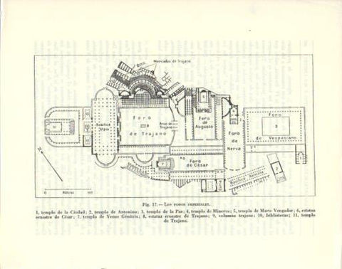LAMINA V47859: Plano de los Foros Imperiales, Roma