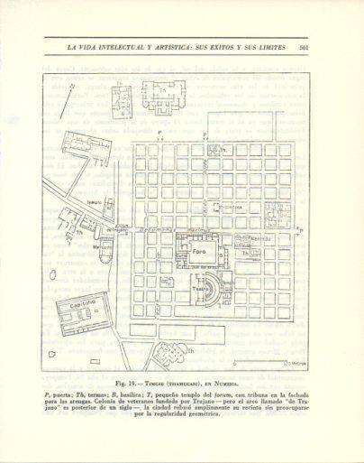 LAMINA V47858: Plano de Timgad o Thamugadi en Numidia