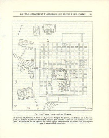 LAMINA V47858: Plano de Timgad o Thamugadi en Numidia