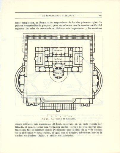 LAMINA V47863: Plano de la Termas de Caracalla, Roma