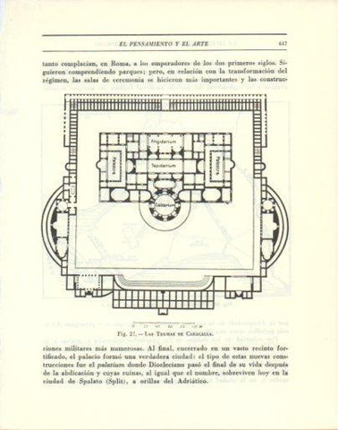 LAMINA V47863: Plano de la Termas de Caracalla, Roma