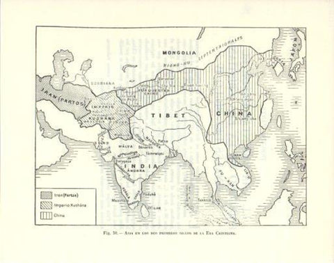 LAMINA V47873: Mapa de Asia dos primeros siglos de la Era Cristiana
