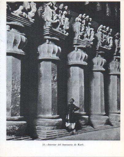 LAMINA V47879: Interior del Santuario de Karli, India