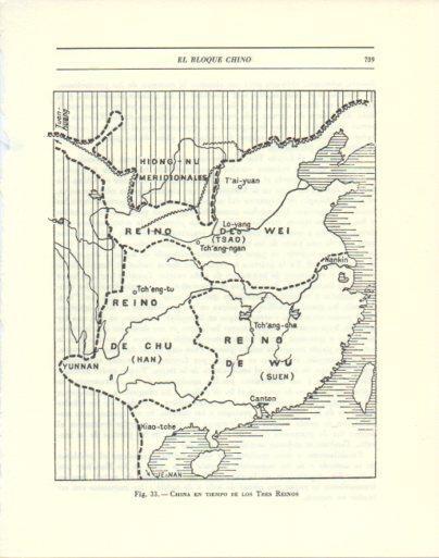 LAMINA V47878: Mapa de China en tiempo de los Tres Reinos