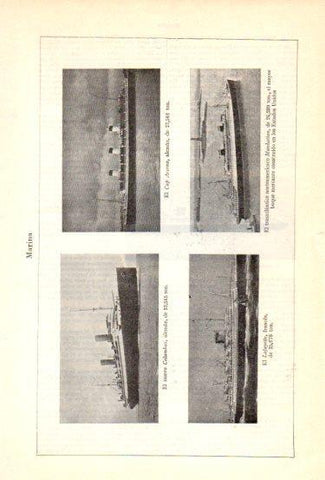 LAMINA V47981: Transatlanticos Columbus, Cap Arcona, Lafayette y Manhattan