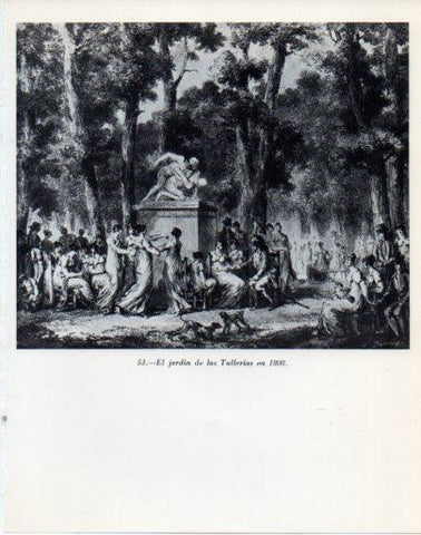 LAMINA V47978: El jardin de las Tullerias en 1808
