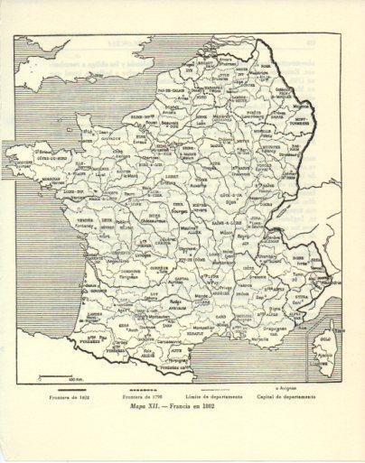 LAMINA V47976: Mapa de Francia en 1802