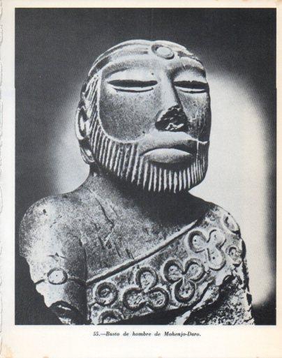 LAMINA V47936: Busto de hombre de Mohenjo-Daro