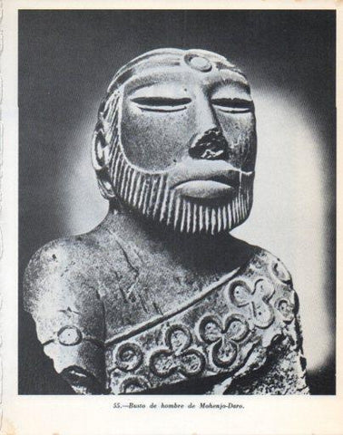 LAMINA V47936: Busto de hombre de Mohenjo-Daro