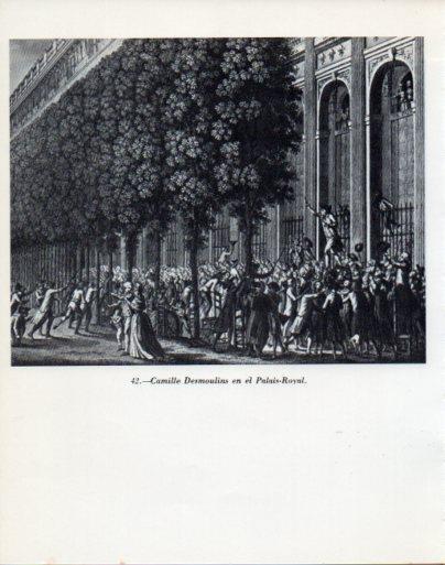 LAMINA V47970: Camille Desmoulins en el Palais-Royal