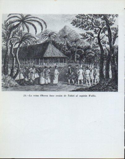 LAMINA V47954: La reina Oberea hace cesion de Tahiti al capitan Wallis
