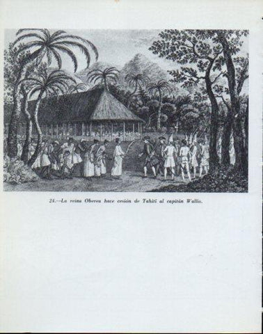 LAMINA V47954: La reina Oberea hace cesion de Tahiti al capitan Wallis