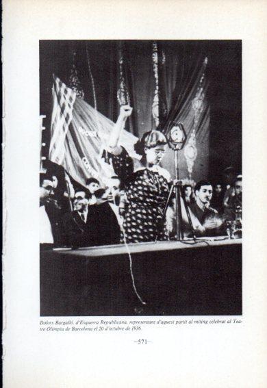 LAMINA V47745: Dolors Bargallo miting al Teatre Olimpia de Barcelona 1936