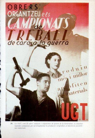 LAMINA V47754: Cartell Organitzeu els Campionats de Treball. Guerra Civil