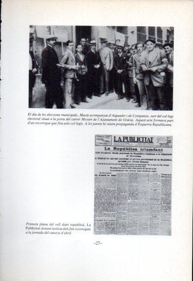 LAMINA V47767: Macia i Companys al col.legi electoral de Gracia, Barcelona