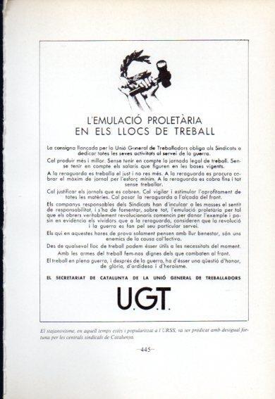 LAMINA V47731: Propaganda emulacio proletaria els llocs de treball Guerra Civil