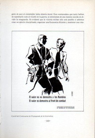 LAMINA V47708: Cartell El valor no es demostra a les Rambles Guerra Civil