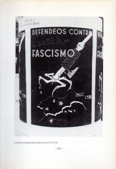 LAMINA V47703: Cartell de propaganda antifeixista de CNT FAI Guerra Civil