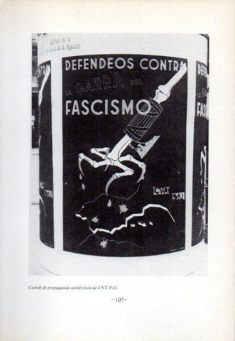 LAMINA V47703: Cartell de propaganda antifeixista de CNT FAI Guerra Civil