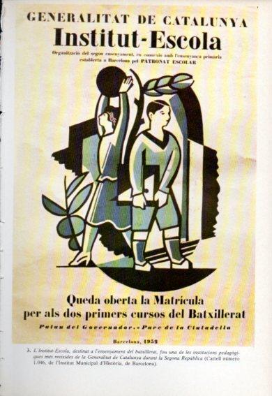 LAMINA V47772: Cartell Institut-Escola Generalitat Catalunya durant Segona Republica