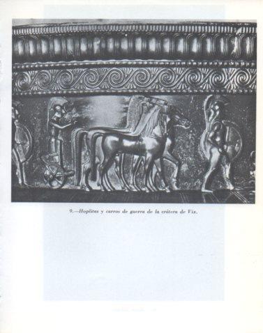 LAMINA V47832: Hoplitas y carros de guerra de la cratera de Vix