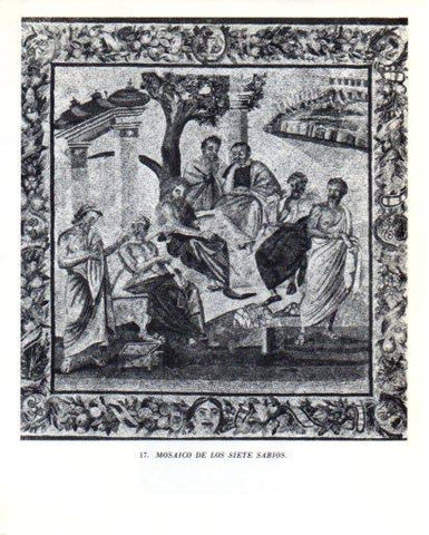LAMINA V47819: Mosaico de los Siete Sabios