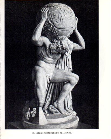 LAMINA V47818: Atlas sosteniendo el Mundo, estatua