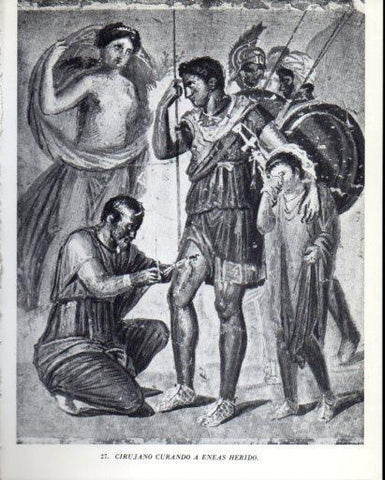 LAMINA V47814: Cirujano curando a Eneas herido