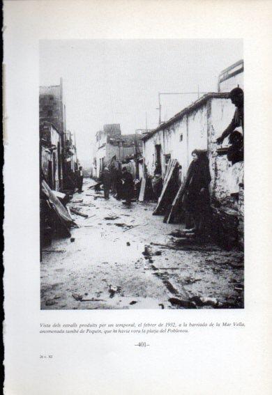 LAMINA V47784: Estralls a la barriada de la Mar Vella, Barcelona 1932