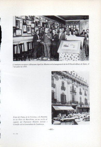 LAMINA V47791: Apel·les Mestres inaguracio II Fira de dibuix, Barcelona 1935