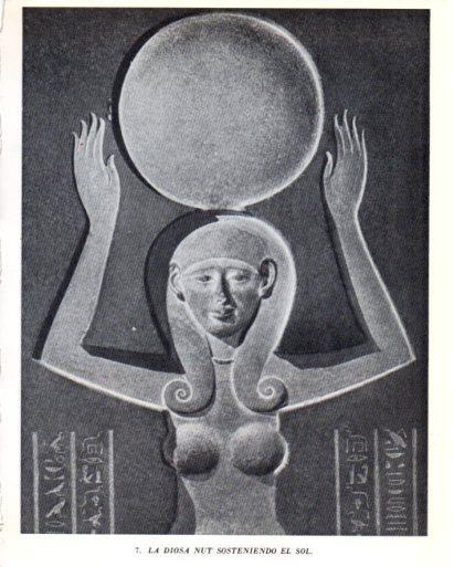 LAMINA V47809: La diosa Nut sosteniendo el Sol