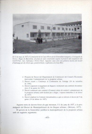 LAMINA V47800: Cases construides a avinguda Torres i Bages de Barcelona 1933