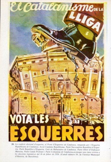 LAMINA V47798: Cartell Vota les esquerres eleccions 1936