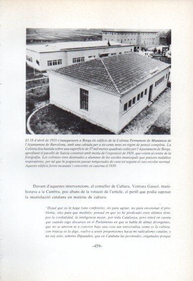 LAMINA V47796: Inaguracio Colonia Permanent de Muntanya de l'Ajuntament de Barcelona a Berga