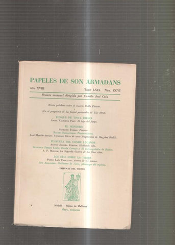 Papeles de Son Armadans Tomo 69 numero 206: Yunque de tinta fresca- El Hon-