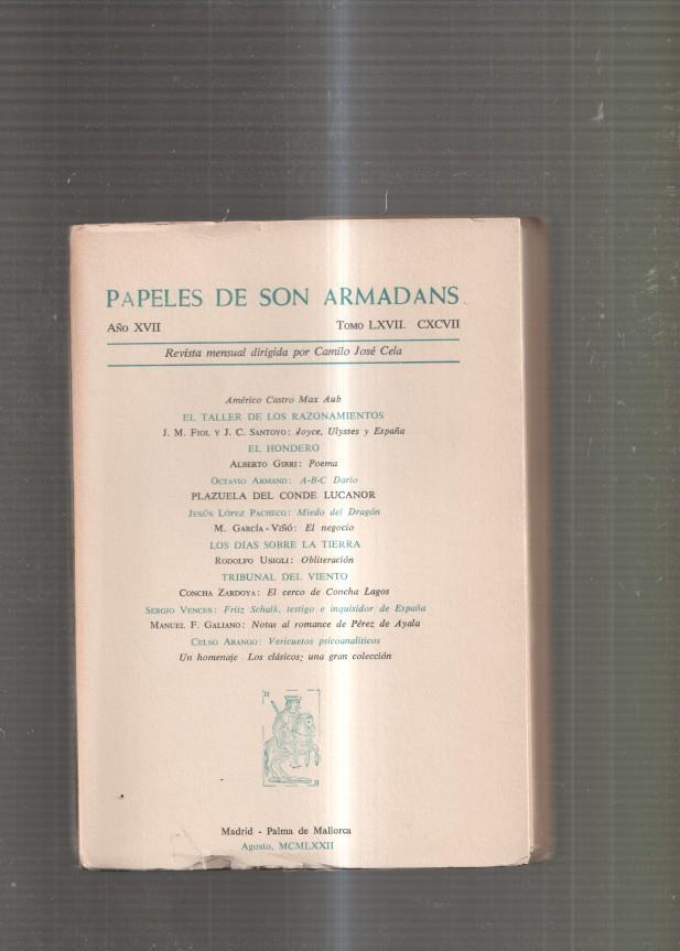 Papeles de Son Armadans Tomo 67 numero 197: El taller de los razonamientos-