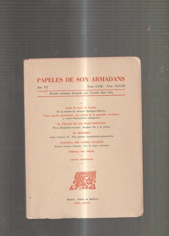 Papeles de Son Armadans Tomo 58 numero 172 : Acaba de morir un hombre-