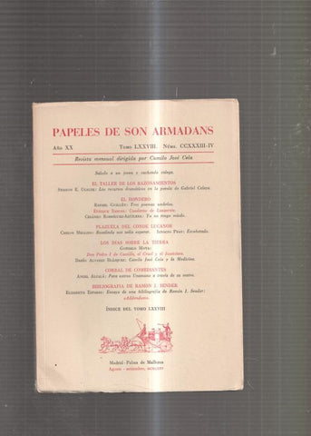 Papeles de Son Armadans Tomo 78 numero 233-234: El taller de los razonamien-
